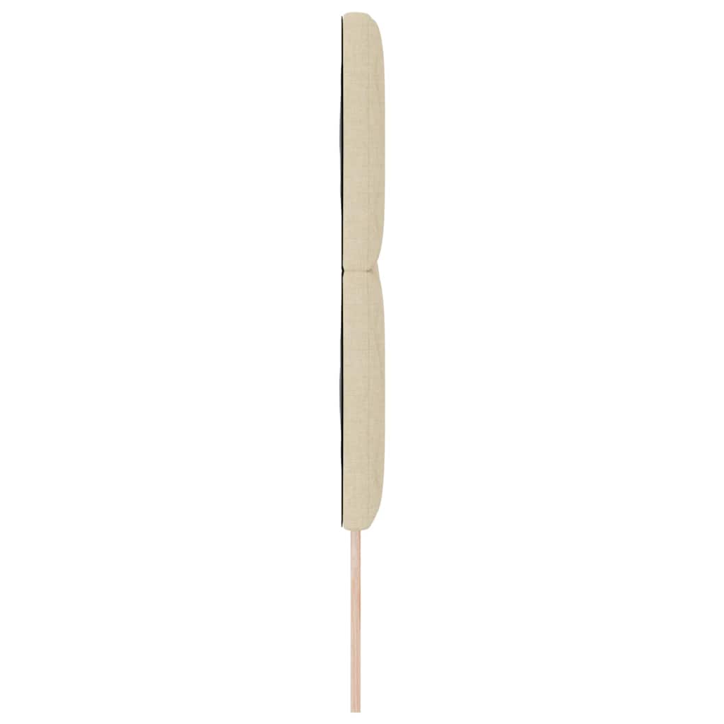 LED sengegavl Creme 160 cm Stof