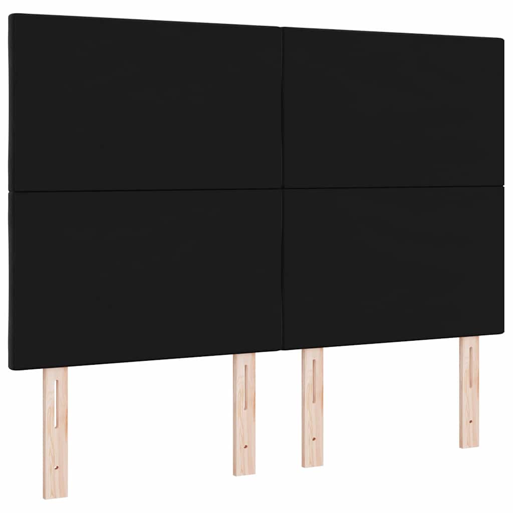 LED sengegavl Sort 160 cm Fløjl