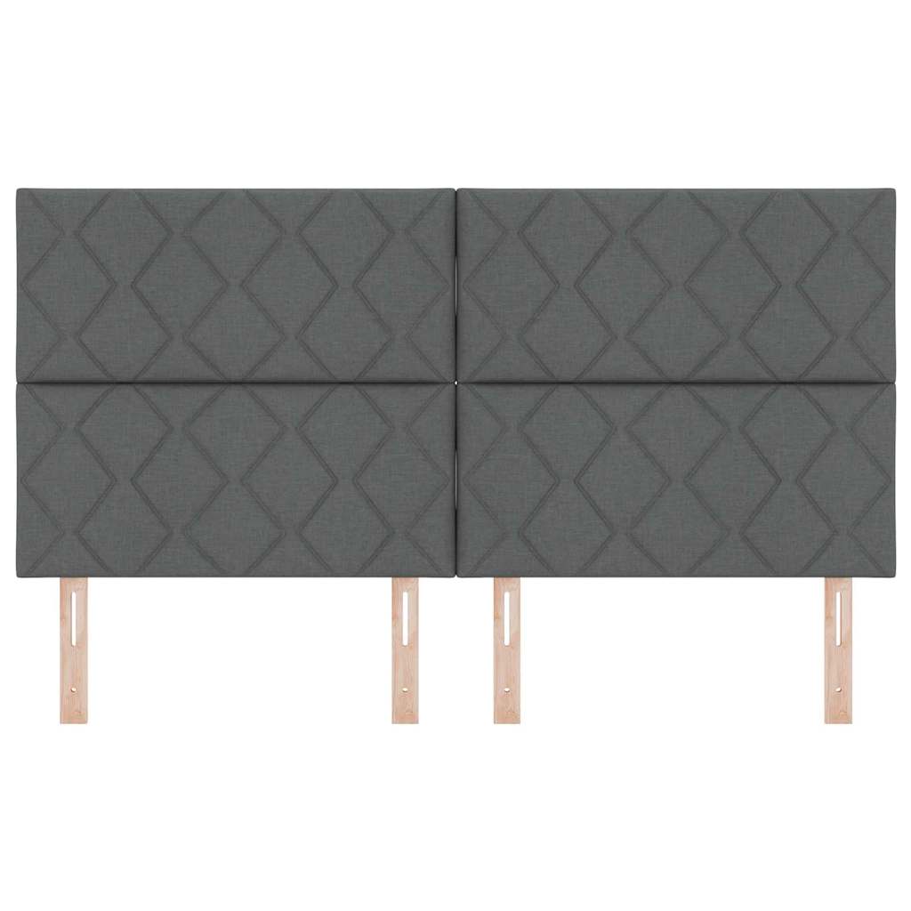 LED sengegavl Grå 180 cm Stof