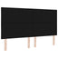 LED sengegavl Sort 180 cm Fløjl