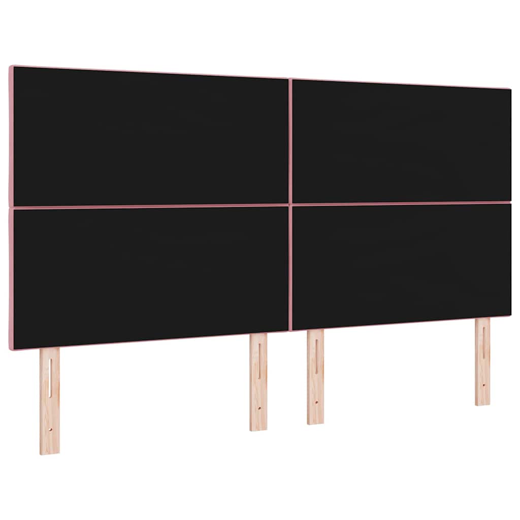 LED sengegavl Lyserød 180 cm Fløjl