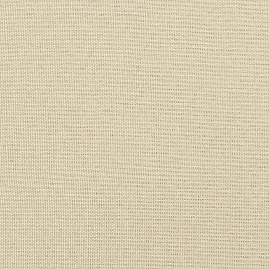 LED sengegavl Creme Stof