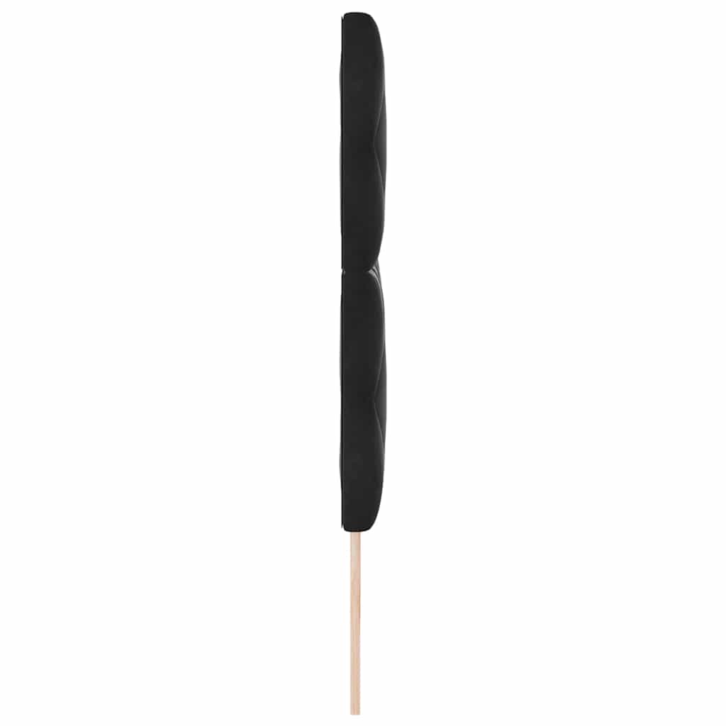 LED sengegavl Sort 200 cm Fløjl