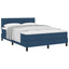 Box spring seng med pude med hovedgærde Blå 160 x 200 cm Stof