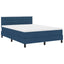 Box spring seng med pude med hovedgærde Blå 160 x 200 cm Stof