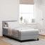 Box spring seng med hovedgærde Lysegrå 80 x 200 cm Stof