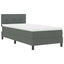 Box spring seng med hovedgærde Mørkegrå 90 x 190 cm Stof