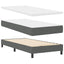 Box spring seng med hovedgærde Mørkegrå 90 x 190 cm Stof