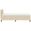 Box spring seng med hovedgærde Creme 100 x 200 cm Stof