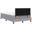 Box spring seng med hovedgærde Lysegrå 120 x 190 cm Stof