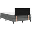 Box spring seng med hovedgærde Mørkegrå 120 x 190 cm Stof