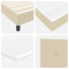 Box spring seng med hovedgærde Creme 120 x 190 cm Stof