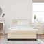 Box spring seng med hovedgærde Creme 120 x 190 cm Stof