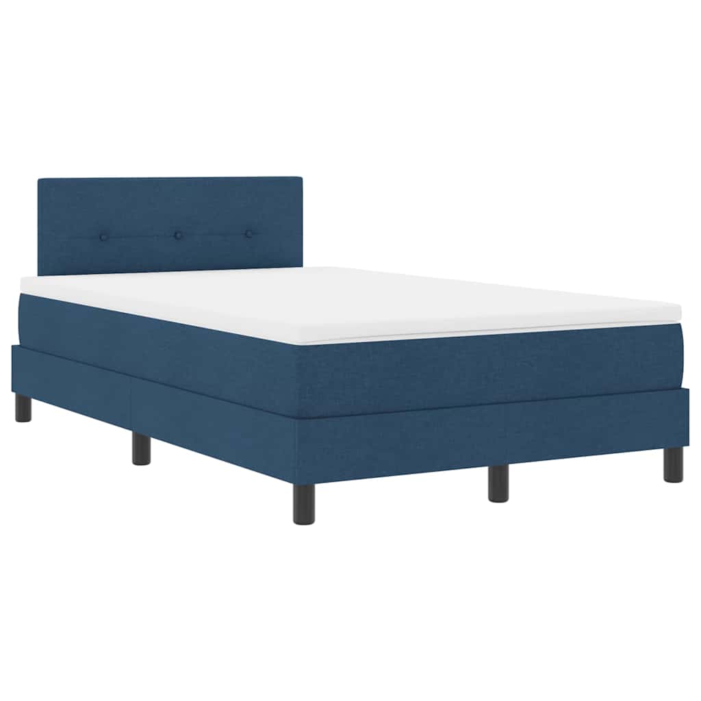 Box spring seng med hovedgærde Blå 120 x 190 cm Stof