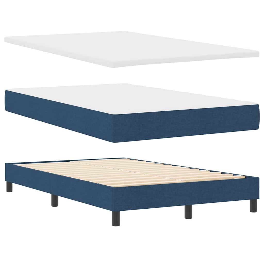 Box spring seng med hovedgærde Blå 120 x 190 cm Stof