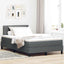 Box spring seng med hovedgærde Mørkegrå 120 x 200 cm Stof