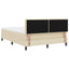 Box spring seng med hovedgærde Creme 160 x 200 cm Stof