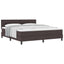 Box spring seng med hovedgærde Mørk Brun 180 x 200 cm Stof