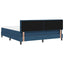 Box spring seng med hovedgærde Blå 180 x 200 cm Stof
