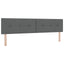 Box spring seng med hovedgærde Mørkegrå 200 x 200 cm Stof