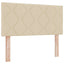 Box spring seng med pude med hovedgærde Creme 90 x 200 cm Stof