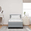 Box spring seng med hovedgærde Lysegrå 100 x 200 cm Stof