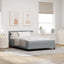 Box spring seng med hovedgærde Lysegrå 140 x 190 cm Stof