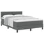 Box spring seng med hovedgærde Mørkegrå 140 x 190 cm Stof