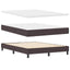 Box spring seng med hovedgærde Mørk Brun 140 x 190 cm Stof