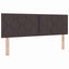 Box spring seng med hovedgærde Mørk Brun 140 x 190 cm Stof