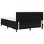Box spring seng med hovedgærde Sort 160 x 200 cm Stof