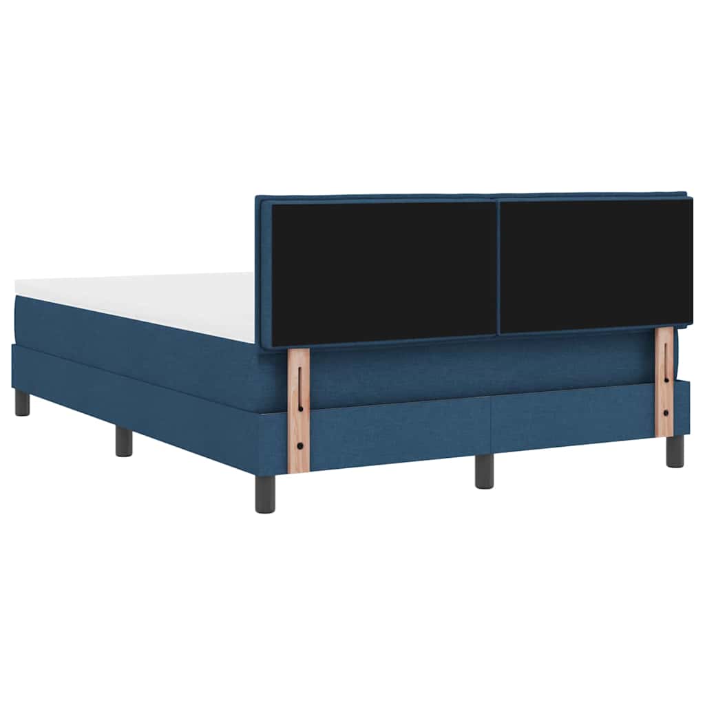 Box spring seng med hovedgærde Blå 160 x 200 cm Stof