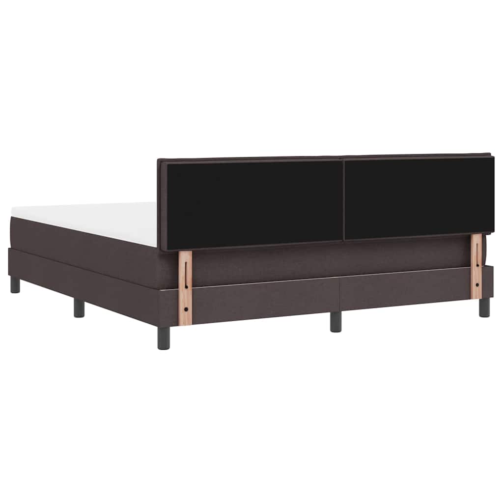 Box spring seng med pude Mørk Brun 180 x 200 cm Stof