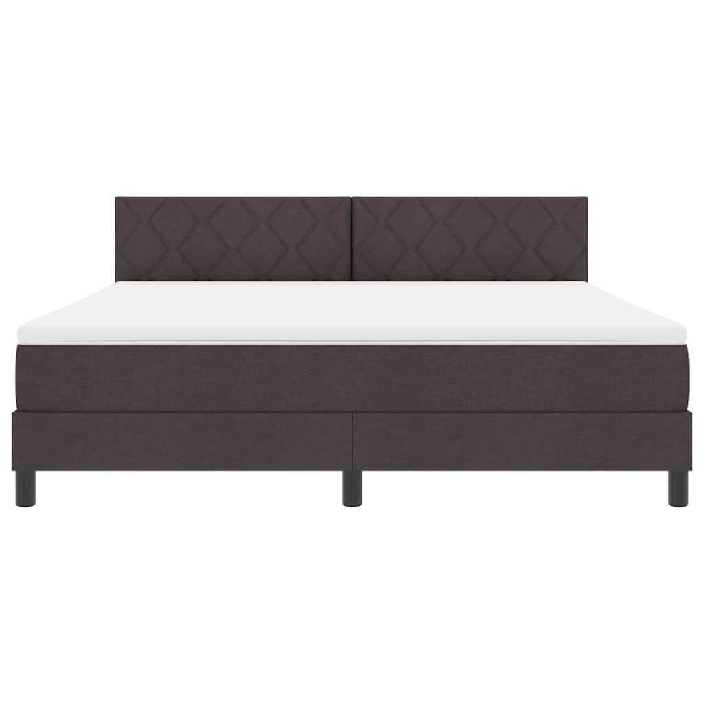 Box spring seng med pude Mørk Brun 180 x 200 cm Stof