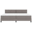 Box spring seng med hovedgærde Gråbrun 200 x 200 cm Stof