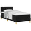 Box spring seng med pude med hovedgærde Sort 80 x 200 cm Stof