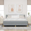 Box spring seng med pude Lysegrå 180 x 200 cm Stof