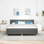 Box spring seng med pude Mørkegrå 180 x 200 cm Stof