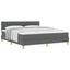 Box spring seng med pude Mørkegrå 180 x 200 cm Stof