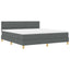 Box spring seng med pude Mørkegrå 180 x 200 cm Stof