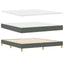 Box spring seng med pude Mørkegrå 180 x 200 cm Stof