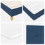 Box spring seng med pude med hovedgærde Blå 80 x 200 cm Stof