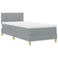 Box spring seng med pude Lysegrå 100 x 200 cm Stof