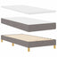 Box spring seng med pude Gråbrun 100 x 200 cm Stof