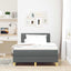 Box spring seng med pude Mørkegrå 120 x 190 cm Stof