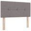 Box spring seng med pude Gråbrun 120 x 190 cm Stof