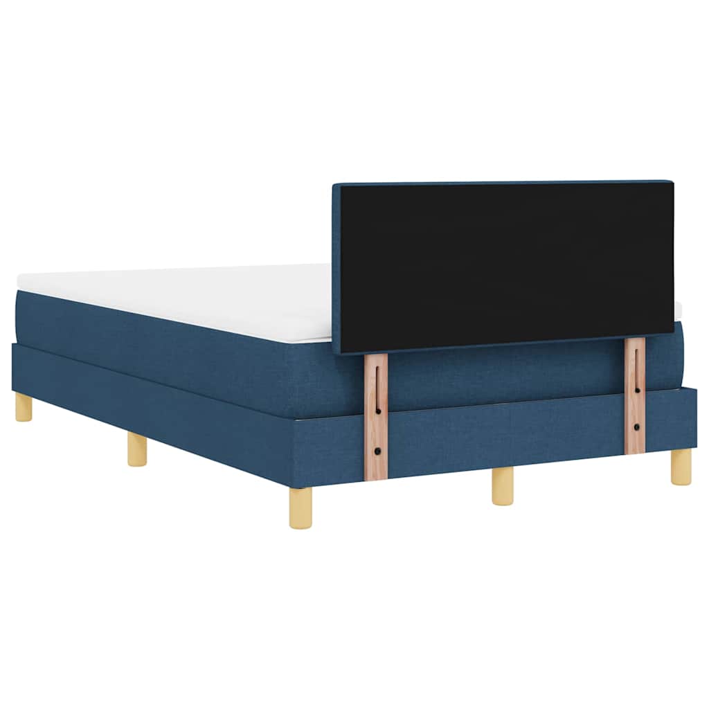 Box spring seng med pude med hovedgærde Blå 120 x 190 cm Stof