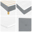 Box spring seng med pude Lysegrå 120 x 200 cm Stof