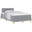 Box spring seng med pude Lysegrå 120 x 200 cm Stof