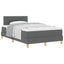 Box spring seng med pude Mørkegrå 120 x 200 cm Stof